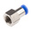 RS PRO Straight Threaded Adaptor, R 1/8 Female to Push In 4 mm, Threaded-to-Tube Connection Style