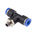 RS PRO Tee Threaded Adaptor, Push In 10 mm to Push In 10 mm, Threaded-to-Tube Connection Style