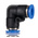 RS PRO Elbow Tube-toTube Adaptor, Push In 8 mm to Push In 8 mm, Tube-to-Tube Connection Style