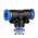 RS PRO Tee Tube-to-Tube Adaptor Push In 10 mm, Push In 10 mm to Push In 10 mm, Tube-to-Tube Connection Style