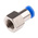 RS PRO Straight Threaded Adaptor, M5 Male to Push In 4 mm, Threaded-to-Tube Connection Style