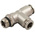 RS PRO Push-in Fitting, Push In 8 mm to Push In 8 mm, Threaded-to-Tube Connection Style