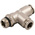 RS PRO Push-in Fitting, Push In 12 mm to Push In 12 mm, Threaded-to-Tube Connection Style