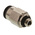 Legris LF3000 Series Straight Threaded Adaptor, M5 Male to Push In 4 mm, Threaded-to-Tube Connection Style