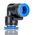 RS PRO Elbow Tube-toTube Adaptor, Push In 12 mm to Push In 12 mm, Tube-to-Tube Connection Style
