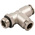 RS PRO Push-in Fitting, Push In 5 mm to Push In 5 mm, Threaded-to-Tube Connection Style