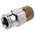 Norgren PNEUFIT Series Straight Threaded Adaptor, R 1/4 Male to Push In 8 mm, Threaded-to-Tube Connection Style
