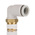 SMC KQ2 Series Elbow Threaded Adaptor, R 1/8 Male to Push In 6 mm, Threaded-to-Tube Connection Style