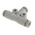 SMC KQ2 Series Tee Tube-to-Tube Adaptor Push In 4 mm, Push In 4 mm to Push In 4 mm, Tube-to-Tube Connection Style