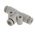 SMC KQ2 Series Tee Tube-to-Tube Adaptor Push In 4 mm, Push In 4 mm to Push In 4 mm, Tube-to-Tube Connection Style