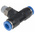 Festo QS Series Tee Threaded Adaptor, Push In 6 mm to Push In 6 mm, Threaded-to-Tube Connection Style, 153107