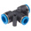 Festo QST Series Tee Tube-to-Tube Adaptor Push In 10 mm, Push In 12 mm to Push In 12 mm, Tube-to-Tube Connection Style,