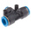 Festo QST Series Tee Tube-to-Tube Adaptor Push In 8 mm, Push In 12 mm to Push In 12 mm, Tube-to-Tube Connection Style,