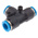 Festo QST Series Tee Tube-to-Tube Adaptor Push In 8 mm, Push In 8 mm to Push In 8 mm, Tube-to-Tube Connection Style,