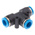 Festo QST Series Tee Tube-to-Tube Adaptor Push In 8 mm, Push In 8 mm to Push In 8 mm, Tube-to-Tube Connection Style,
