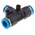 Festo QST Series Tee Tube-to-Tube Adaptor Push In 6 mm, Push In 8 mm to Push In 8 mm, Tube-to-Tube Connection Style,