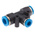 Festo QST Series Tee Tube-to-Tube Adaptor Push In 6 mm, Push In 8 mm to Push In 8 mm, Tube-to-Tube Connection Style,