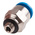 Festo QS Series Straight Threaded Adaptor, M5 Male to Push In 6 mm, Threaded-to-Tube Connection Style, 153306