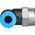 Festo QS Series Elbow Threaded Adaptor, G 1/8 Female to Push In 6 mm, Threaded-to-Tube Connection Style, 153274