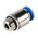 Festo QS Series Straight Threaded Adaptor, G 1/8 Male to Push In 6 mm, Threaded-to-Tube Connection Style, 186107