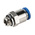 Festo QS Series Straight Threaded Adaptor, G 1/8 Male to Push In 8 mm, Threaded-to-Tube Connection Style, 186098