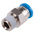 Festo QS Series Straight Threaded Adaptor, R 1/8 Male to Push In 6 mm, Threaded-to-Tube Connection Style, 153002