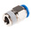 Festo QS Series Straight Threaded Adaptor, R 3/8 Male to Push In 10 mm, Threaded-to-Tube Connection Style, 153008
