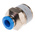 Festo QS Series Straight Threaded Adaptor, R 3/8 Male to Push In 6 mm, Threaded-to-Tube Connection Style, 190645