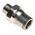 Legris LF3800 Series Straight Threaded Adaptor, R 1/8 Male to Push In 8 mm, Threaded-to-Tube Connection Style