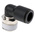 Legris LF3000 Series Elbow Threaded Adaptor, R 1/2 Male to Push In 12 mm, Threaded-to-Tube Connection Style