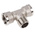 Legris 0916 Series Tee Threaded Adaptor, G 1/2 Female to G 1/2 Female
