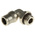 Legris LF3600 Series Elbow Threaded Adaptor, G 1/4 Male to Push In 8 mm, Threaded-to-Tube Connection Style