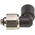 Legris LF3000 Series Elbow Threaded Adaptor, M5 Male to Push In 4 mm, Threaded-to-Tube Connection Style