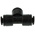 John Guest PM Series Tee Tube-to-Tube Adaptor Push In 4 mm, Push In 4 mm to Push In 4 mm, Tube-to-Tube Connection Style