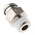 SMC KQB2 Series Straight Threaded Adaptor, R 1/8 Male to Push In 6 mm, Threaded-to-Tube Connection Style