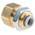 SMC KQ2 Series Bulkhead Threaded-to-Tube Adaptor, Rc 1/4 Female to Push In 6 mm, Threaded-to-Tube Connection Style