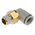 SMC KQ2 Series Elbow Threaded Adaptor, R 1/4 Male to Push In 10 mm, Threaded-to-Tube Connection Style