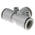 SMC KQ2 Series Tee Tube-to-Tube Adaptor Push In 12 mm, Push In 12 mm to Push In 12 mm, Tube-to-Tube Connection Style
