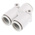 SMC KQ2 Series Y Tube-to-Tube Adaptor, Push In 12 mm to Push In 12 mm, Tube-to-Tube Connection Style