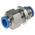 Festo QSS Series Bulkhead Tube-to-Tube Adaptor, Push In 10 mm to Push In 10 mm, Tube-to-Tube Connection Style, 130643