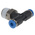 Festo QS Series Tee Threaded Adaptor, Push In 4 mm to Push In 4 mm, Threaded-to-Tube Connection Style, 190668