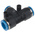 Festo QST Series Tee Tube-to-Tube Adaptor Push In 8 mm, Push In 10 mm to Push In 10 mm, Tube-to-Tube Connection Style,
