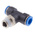 Festo QS Series Tee Threaded Adaptor, Push In 12 mm to Push In 12 mm, Threaded-to-Tube Connection Style, 153114