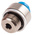 Festo QS Series Straight Threaded Adaptor, G 1/8 Male to Push In 4 mm, Threaded-to-Tube Connection Style, 186266