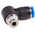 Festo QS Series Elbow Threaded Adaptor, R 1/8 Male to Push In 6 mm, Threaded-to-Tube Connection Style, 153097
