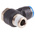 Festo QS Series Elbow Threaded Adaptor, R 3/8 Male to Push In 12 mm, Threaded-to-Tube Connection Style, 153094