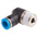 Festo QS Series Elbow Threaded Adaptor, R 3/8 Male to Push In 8 mm, Threaded-to-Tube Connection Style, 153101