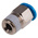 Festo QS Series Straight Threaded Adaptor, R 1/8 Male to Push In 6 mm, Threaded-to-Tube Connection Style, 153307