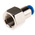 Festo QS Series Straight Threaded Adaptor, G 1/4 Female to Push In 4 mm, Threaded-to-Tube Connection Style, 190650