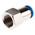 Festo QS Series Straight Threaded Adaptor, G 3/8 Female to Push In 10 mm, Threaded-to-Tube Connection Style, 153029